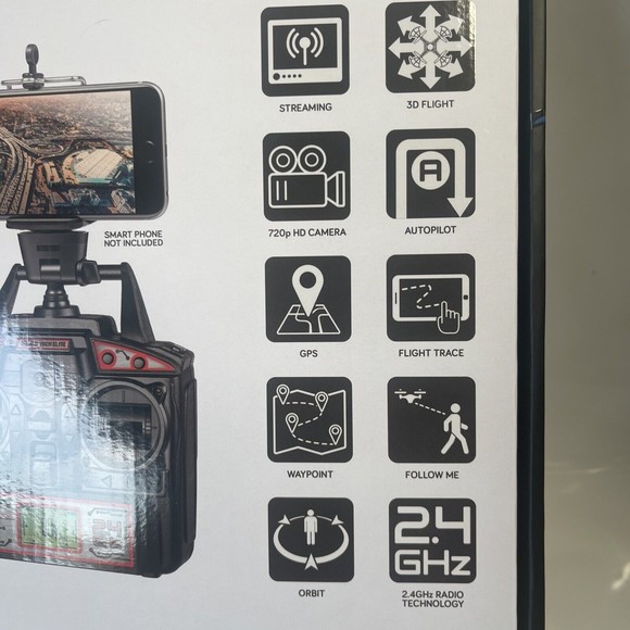 World tech elite 2.4 GHz 4.5 CH VENOM PRO GPS STREAMING DRONE NEW quadcopter - Picture 4 of 10